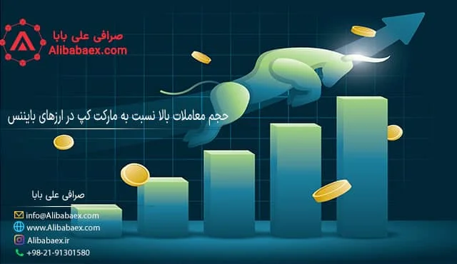 حجم معاملات بالا نسبت به مارکت کپ در ارزهای بایننس اکسچنج لند 